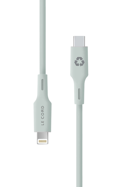 iPhone Lightning-auf-USB-C-Kabel in hellem Kiefernholz · 1,2 Meter · Hergestellt aus recyceltem Holz 